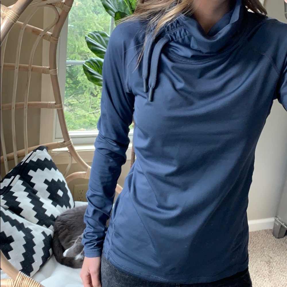 Blue Gray Workout Top